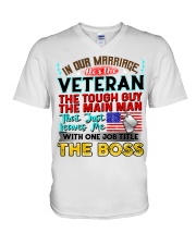 Veteran's Wife V-Neck T-Shirt tile