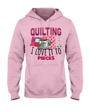 Quilting Hooded Sweatshirt front