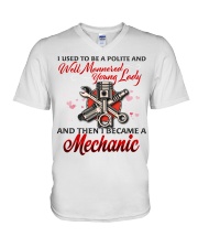 Lady Mechanic V-Neck T-Shirt tile