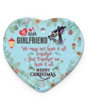 Lineman's Girlfriend - Heart ornament - single (porcelain) front