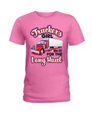 Trucker's Girlfriend Ladies T-Shirt tile
