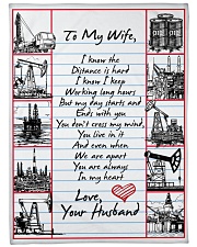 Oilfield Man's Wife Premium Large Fleece Blanket - 60" x 80" front
