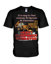 HEAVY EQUIPMENT OPERATOR V-Neck T-Shirt tile
