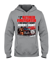 Retired Firefighter Hooded Sweatshirt front