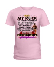 Firefighter's Girlfriend Ladies T-Shirt tile