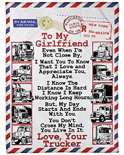 TRUCKER'S GIRLFRIEND - PREMIUM Large Fleece Blanket - 60" x 80" front