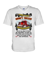 Trucker's Girl V-Neck T-Shirt tile