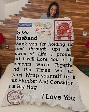 Gift For Trucker Premium Large Fleece Blanket - 60" x 80" aos-coral-fleece-blanket-60x80-lifestyle-front-04
