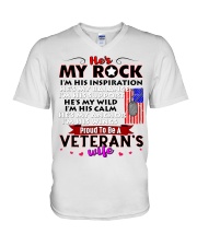 Veteran's Wife V-Neck T-Shirt tile