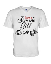 TRUCKER'S GIRLFRIEND V-Neck T-Shirt tile