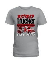 RETIRED TRUCKER Ladies T-Shirt tile