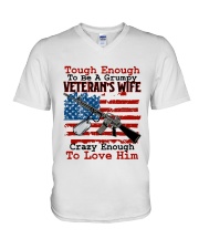 VETERAN'S WIFE V-Neck T-Shirt tile