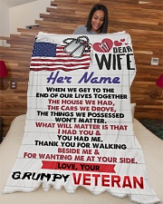 Veteran's Wife Large Fleece Blanket - 60" x 80" aos-coral-fleece-blanket-60x80-lifestyle-front-04