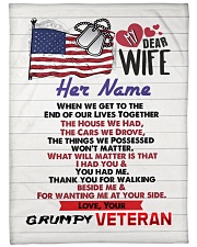 Veteran's Wife Large Fleece Blanket - 60" x 80" front