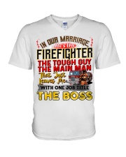 Firefighter's Wife V-Neck T-Shirt tile