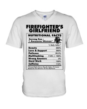 Firefighter's Girlfriend V-Neck T-Shirt tile