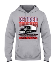 Retired Trucker Hooded Sweatshirt front