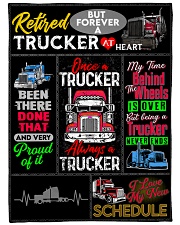 Retired Trucker Premium Large Fleece Blanket - 60" x 80" front