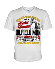 Oilfield Man's Girlfriend V-Neck T-Shirt tile