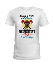 FIREFIGHTER'S WIFE Ladies T-Shirt tile
