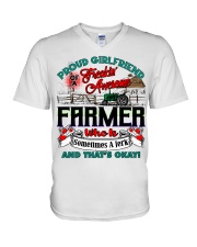 Farmer's Girlfriend V-Neck T-Shirt tile