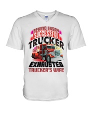 Trucker's Wife V-Neck T-Shirt tile