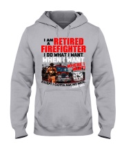 Retired Firefighter Hooded Sweatshirt front