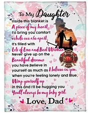 Firefighter's Daughter Premium Large Fleece Blanket - 60" x 80" front