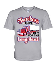 Trucker's Girlfriend V-Neck T-Shirt tile
