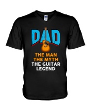 Guitar Dad V-Neck T-Shirt tile