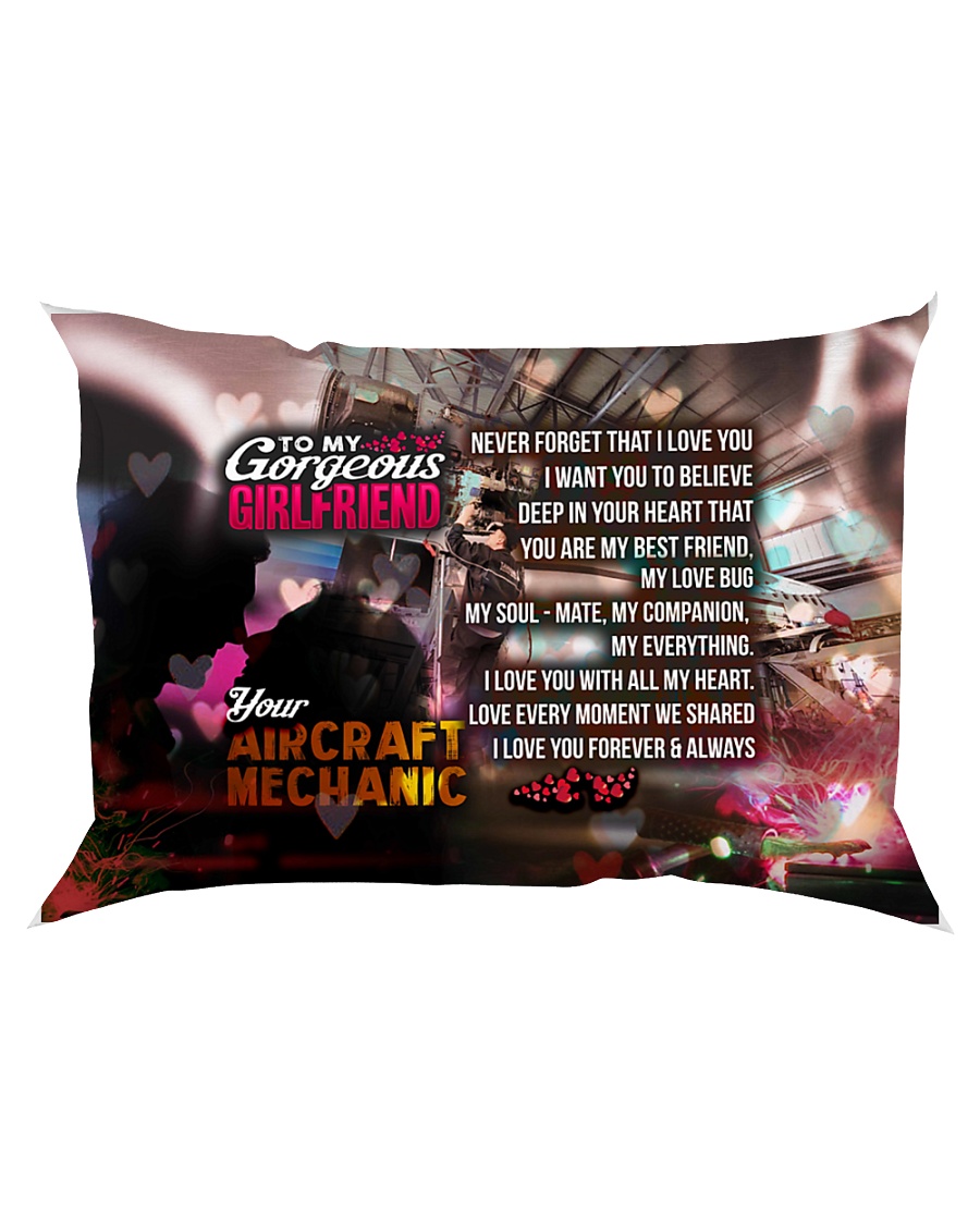 GIFT FOR AN AIRCRAFT MECHANIC'S GIRL - PREMIUM Rectangular Pillowcase