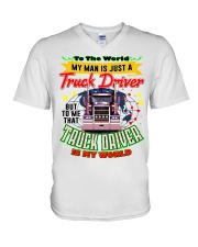 Trucker's Wife V-Neck T-Shirt tile