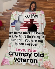 Veteran's Wife Premium Large Fleece Blanket - 60" x 80" aos-coral-fleece-blanket-60x80-lifestyle-front-04