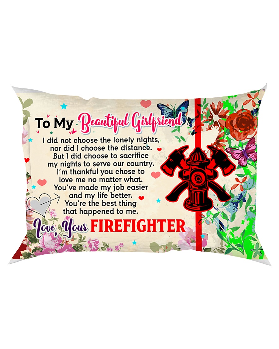 GIFT FOR A FIREFIGHTER'S GIRLFRIEND - PREMIUM Rectangular Pillowcase