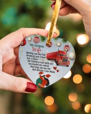Trucker's Wife - Heart ornament - single (porcelain) aos-heart-ornament-single-porcelain-lifestyles-08