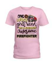 Firefighter's Girlfriend Ladies T-Shirt tile