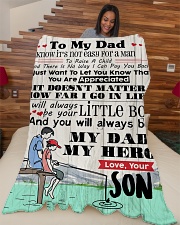 FISHING DAD Premium Large Fleece Blanket - 60" x 80" aos-coral-fleece-blanket-60x80-lifestyle-front-04