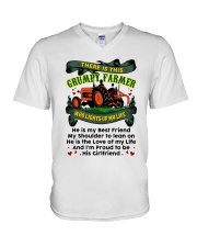 Farmer's Girlfriend V-Neck T-Shirt tile