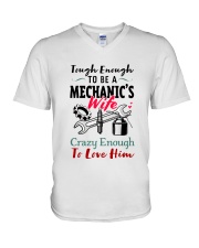MECHANIC'S WIFE V-Neck T-Shirt tile