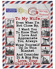 Oilfield Man's Wife Premium Large Fleece Blanket - 60" x 80" front