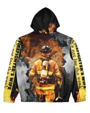 Firefighter's Wife Women's All Over Print Hoodie back