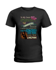LINEMAN'S WIFE Ladies T-Shirt thumbnail