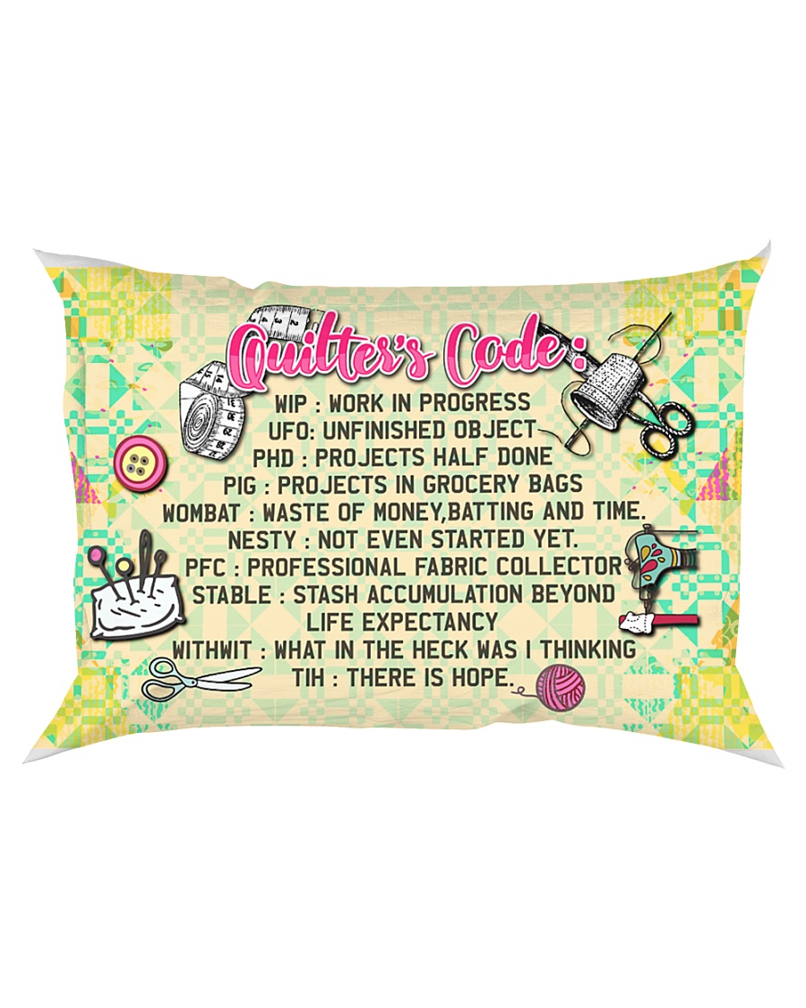 QUILTER'S CODE - PREMIUM Rectangular Pillowcase