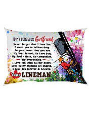 GIFT FOR A LINEMAN'S GIRLFRIEND- PREMIUM Rectangular Pillowcase back