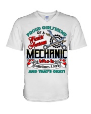 Mechanic's Girlfriend V-Neck T-Shirt tile