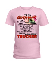 Trucker's Girlfriend Ladies T-Shirt tile