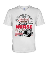 Trucker's Wife V-Neck T-Shirt tile