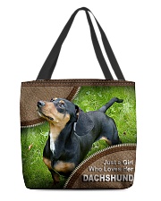 DACHSHUND GIRL All-over Tote front