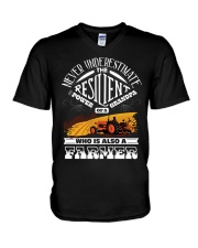 Farmer Grandpa V-Neck T-Shirt tile