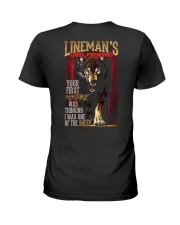 LINEMAN'S GIRLFRIEND - I'M THE WOLF Ladies T-Shirt thumbnail